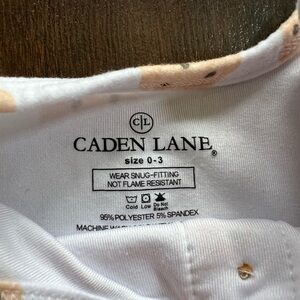 Caden Lane gown and hat cookie crumble